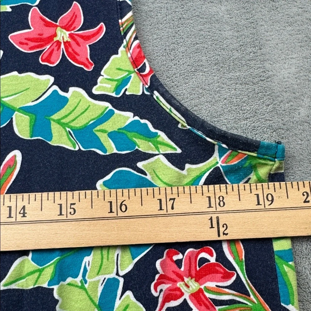 Lands' End Colorful Leaf Print Dress
